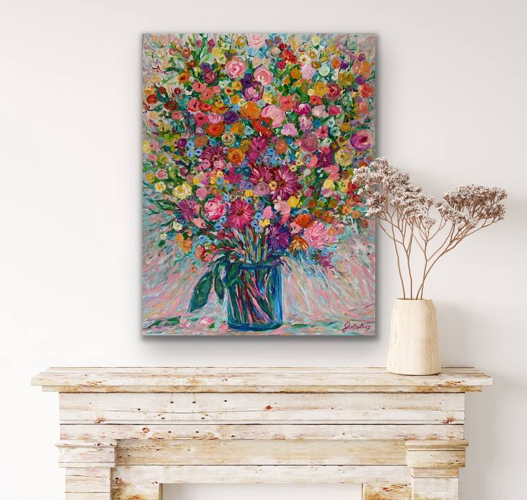 Original Contemporary Floral Painting by Julia Borg