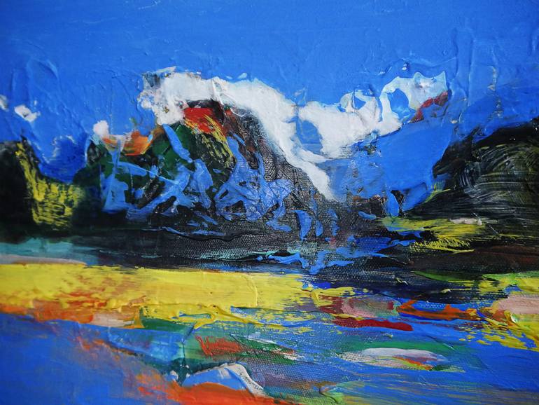 Original Abstract Landscape Painting by Olesia Grygoruk