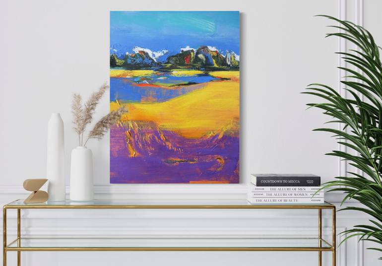 Original Abstract Landscape Painting by Olesia Grygoruk