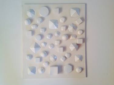 Original Minimalism Geometric Sculpture by Hayat Gul