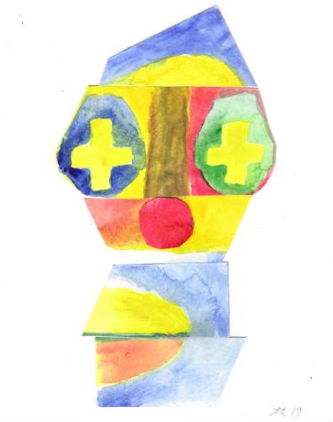 Saatchi Art Artist Troy Headrick; Collage, “red mouth” #art