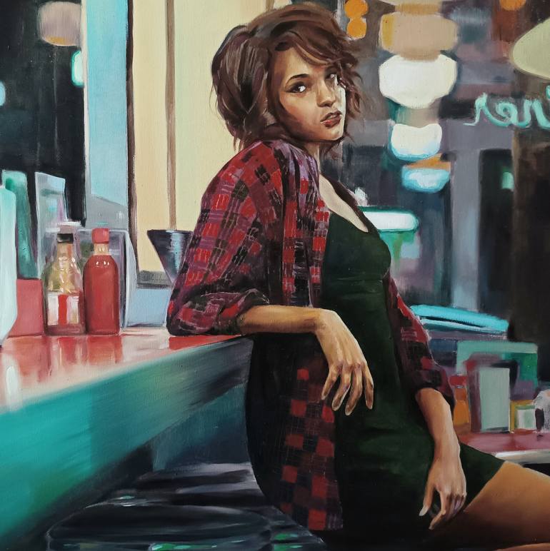 Original Expressionism People Painting by Andrea Bennati