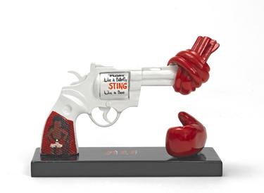 "Punch For Peace" designed by Muhammad Ali in memory of John Lennon - Limited Edition Sculpture thumb