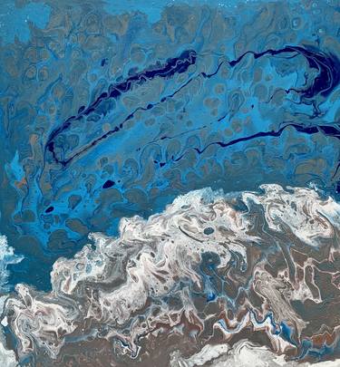 Original Abstract Beach Paintings by M Lounis