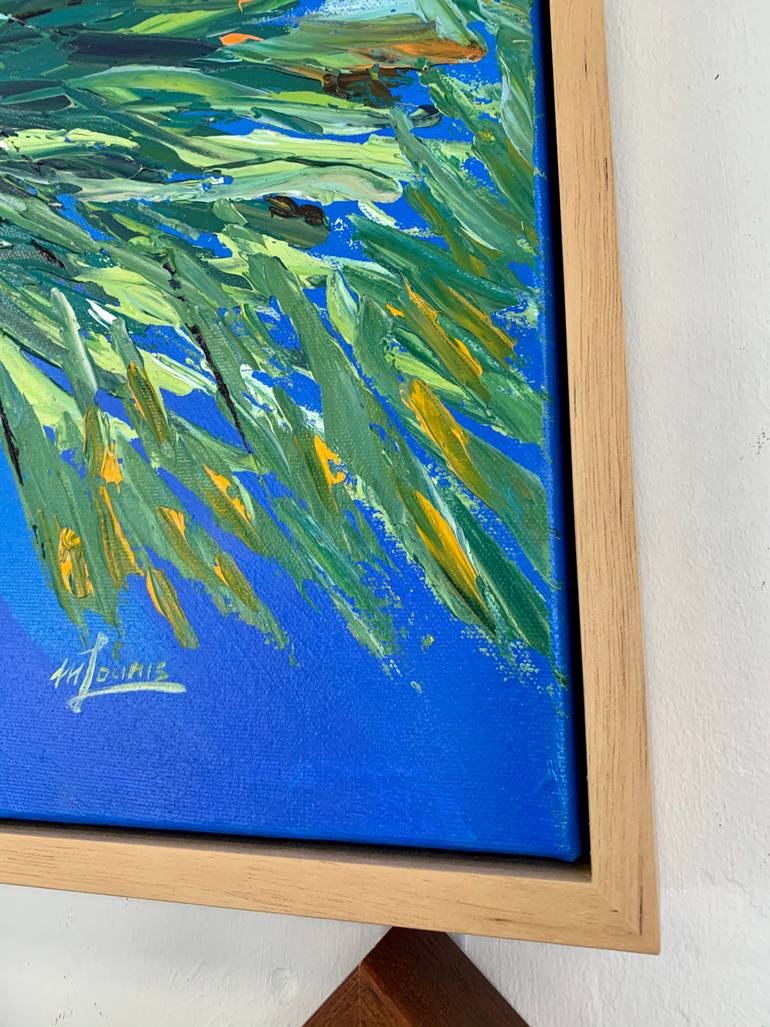 Original Abstract Botanic Painting by M Lounis