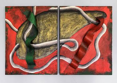 Abstract Intersections 2203 (Diptych) thumb