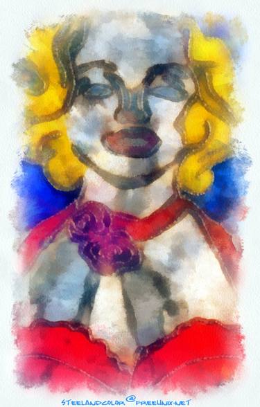 Marilyn Monroe Contemporary Digital Oil Painting Art Motion Pictures thumb