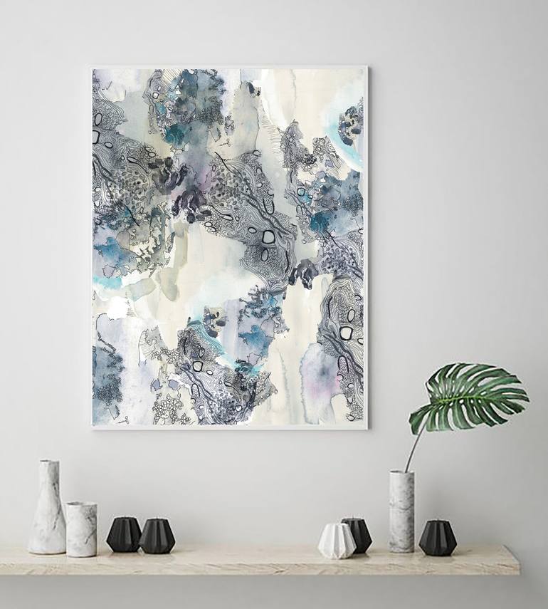 Original Abstract Expressionism Abstract Printmaking by Agne Sare