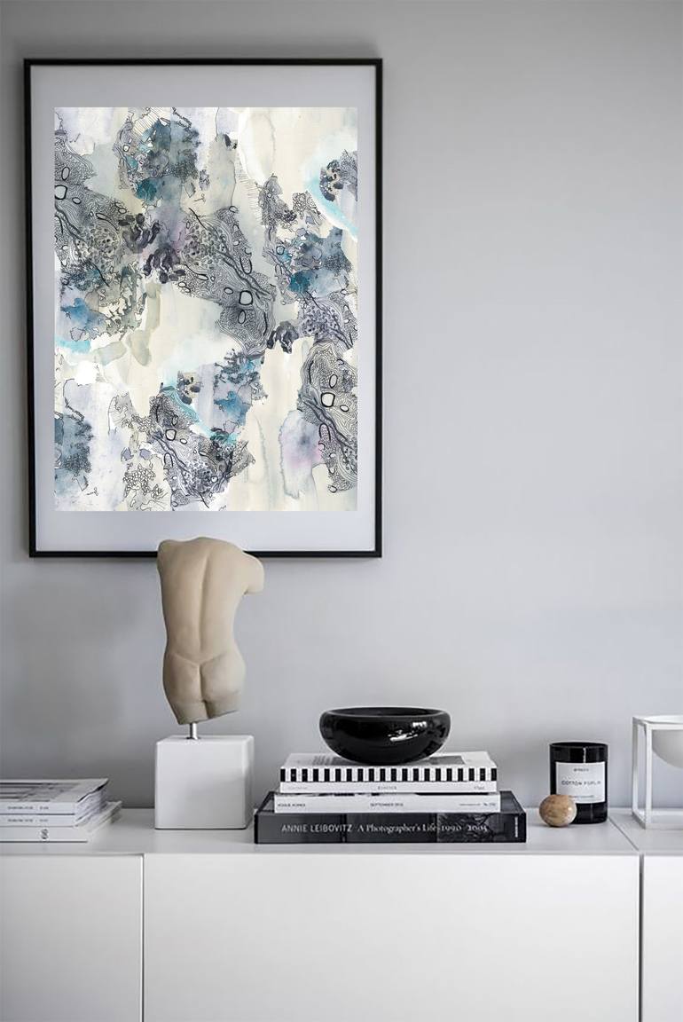 Original Abstract Expressionism Abstract Printmaking by Agne Sare