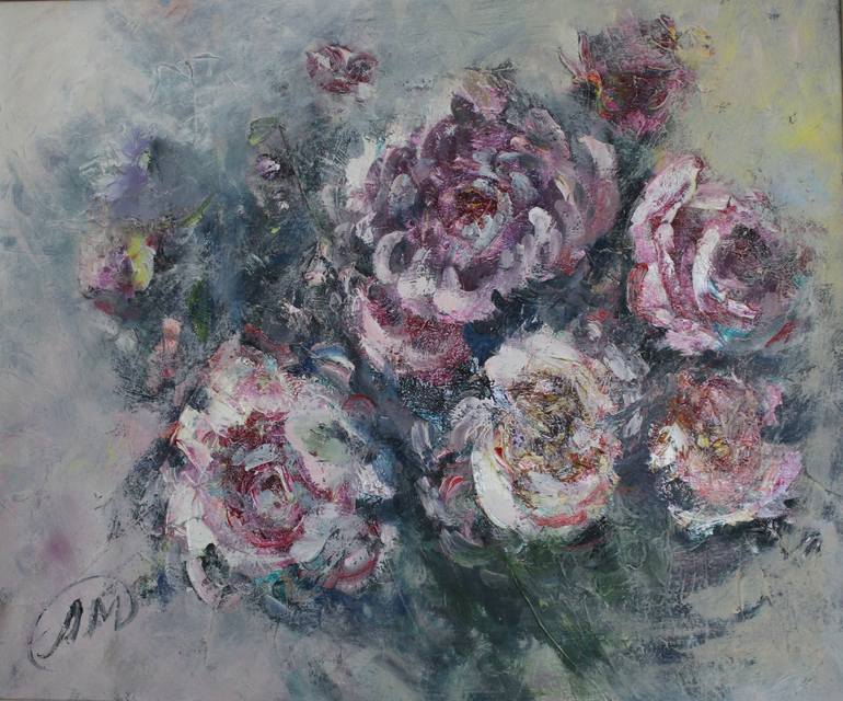 Peonies Painting by Maria Lemeshova | Saatchi Art