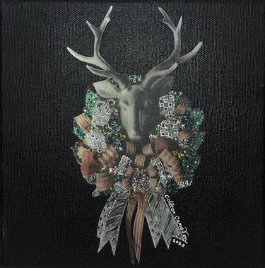 8x8 Lodge Deer + Wreath thumb