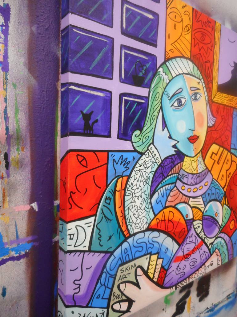 Original Cubism Women Painting by Skim World