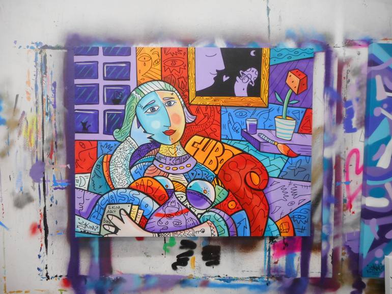 Original Cubism Women Painting by Skim World