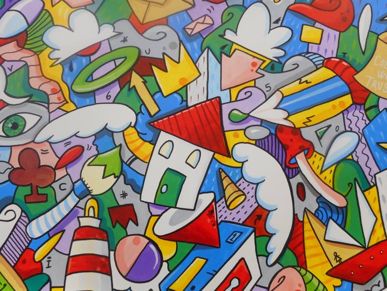 Original Expressionism Family Painting by Skim World