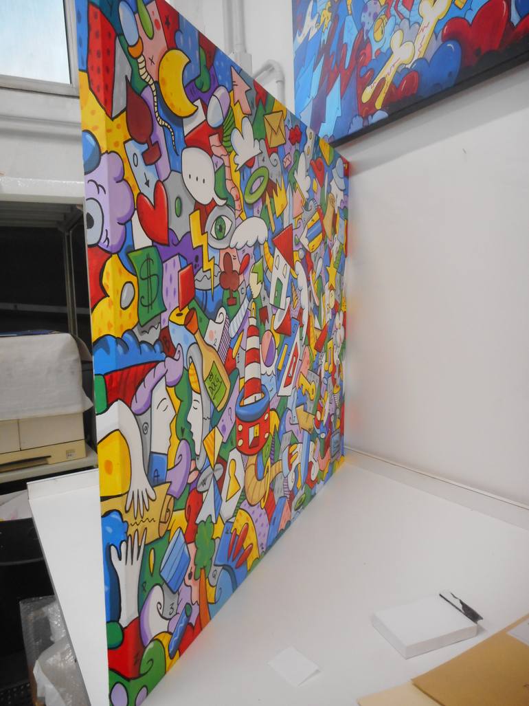 Original Expressionism Family Painting by Skim World