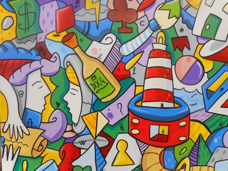 Original Expressionism Family Painting by Skim World