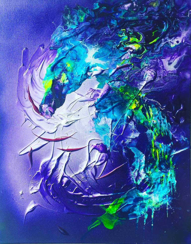 Original Abstract Painting by Shartlotchi Arts | Abstract Expressionism Art on Canvas | The Way of the Unicorn