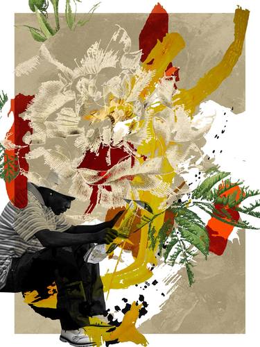 Original Abstract Love Mixed Media by Luise Eru