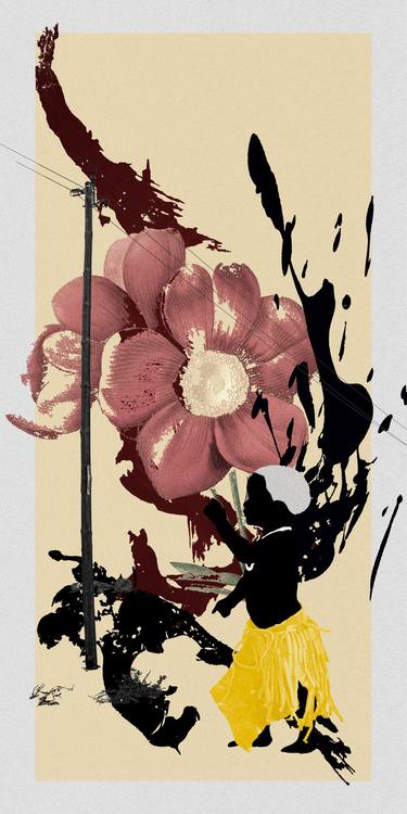 Original Abstract Love Mixed Media by Luise Eru