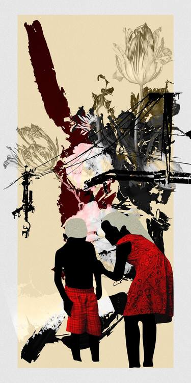 Original Abstract Love Mixed Media by Luise Eru