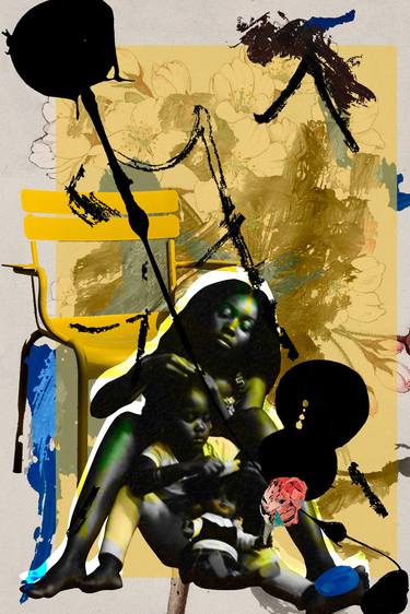 Original Abstract Love Mixed Media by Luise Eru