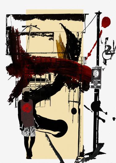 Original Abstract Popular culture Mixed Media by Luise Eru