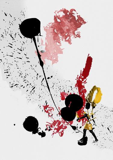 Original Abstract People Mixed Media by Luise Eru