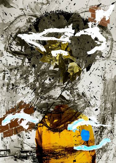 Original Abstract Expressionism Abstract Mixed Media by Luise Eru