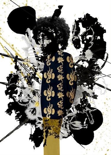 Original Abstract Fashion Mixed Media by luise eru