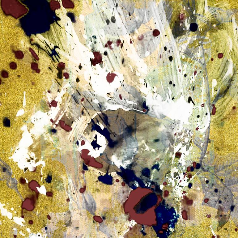 Original Abstract Expressionism Abstract Mixed Media by Luise Eru