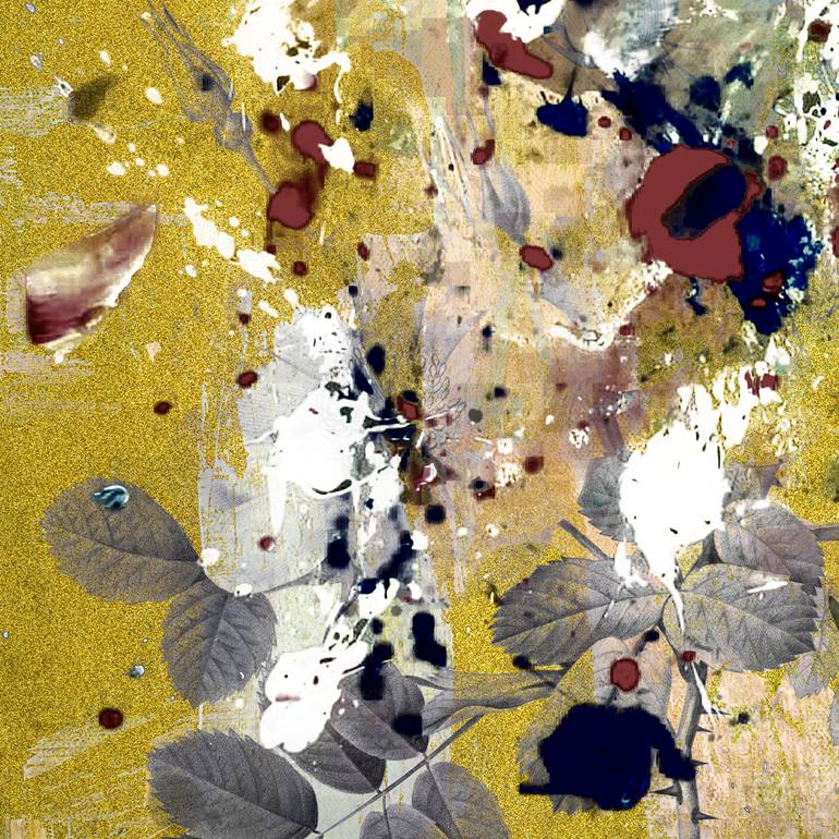 Original Abstract Expressionism Abstract Mixed Media by Luise Eru
