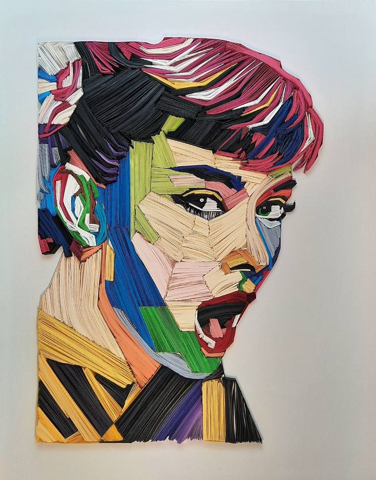 Original Pop Art People Collage by Mimoza Studenica