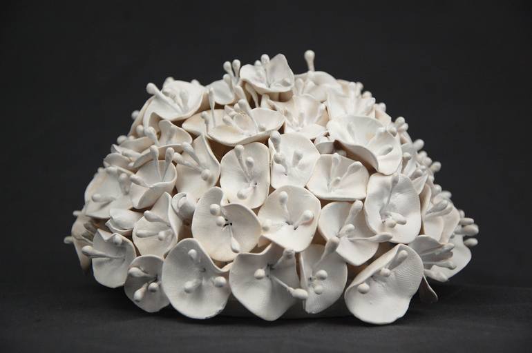 Original Abstract Floral Sculpture by Cathy Savels