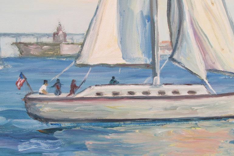Original Fine Art Boat Painting by Robert Gerdes