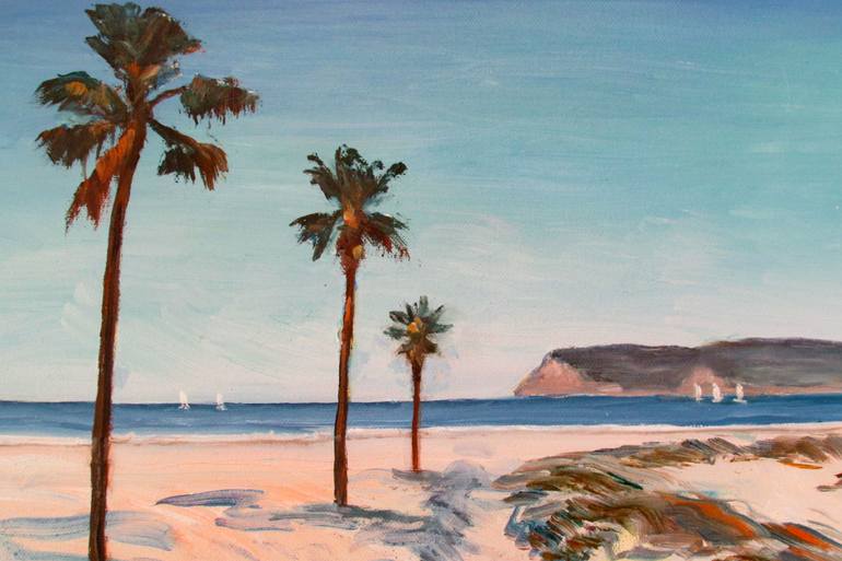 Original Impressionism Beach Painting by Robert Gerdes