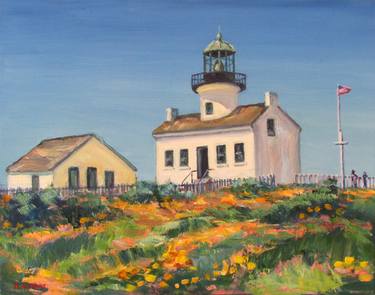 Point Loma Lighthouse Spring Flowers thumb