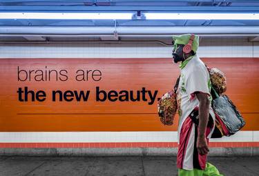 Brains Beauty - NYC Subway (framed) thumb