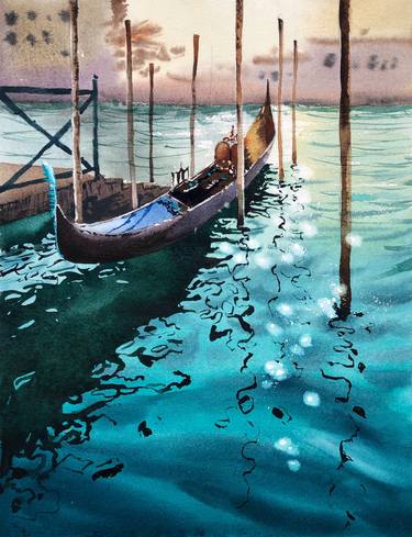 Print of Realism Water Paintings by Yevheniia Salamatina