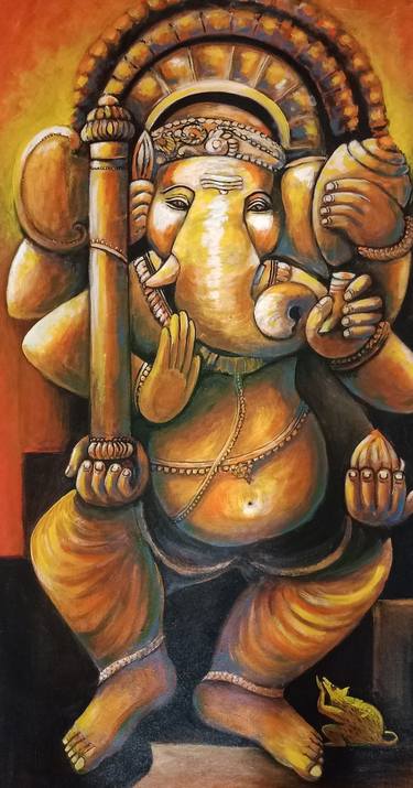 Original Figurative Religious Paintings by Sreeja S Nair