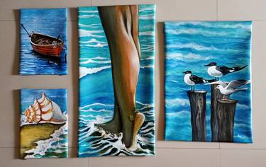 Original Expressionism Seascape Paintings by Sreeja S Nair