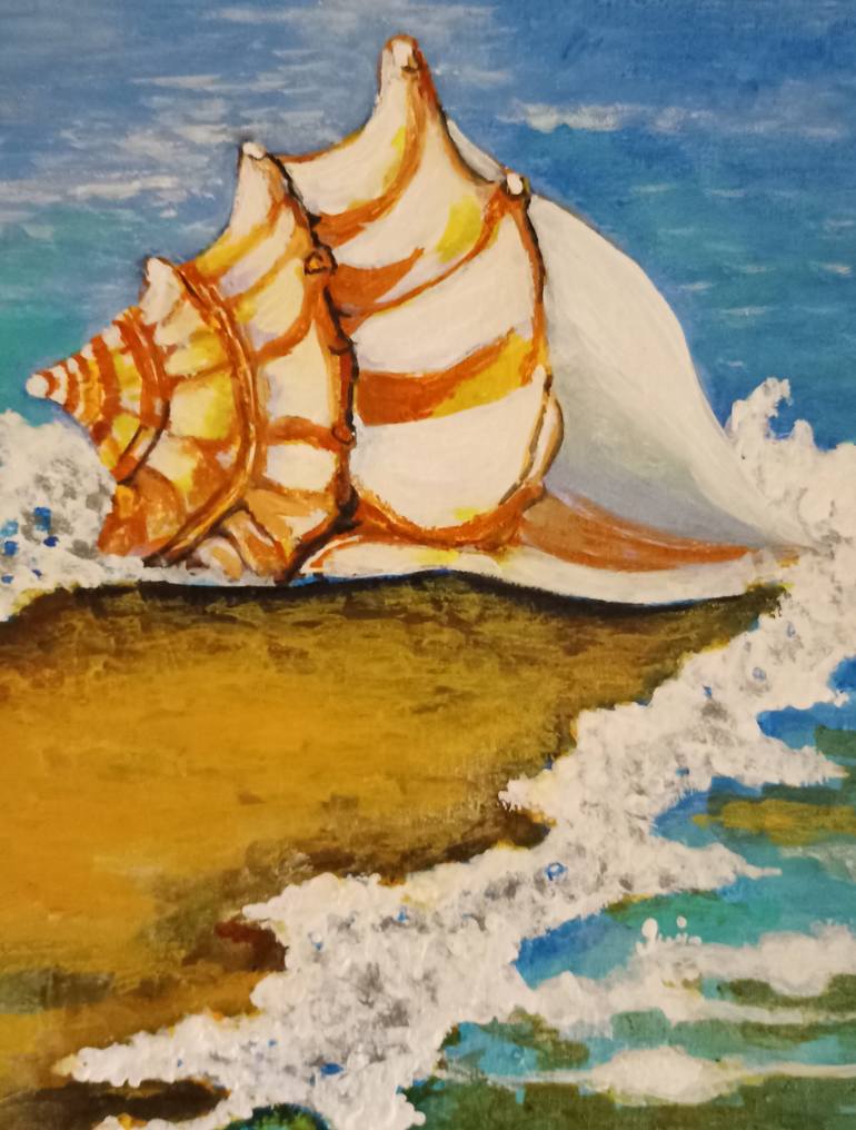 Original Seascape Painting by Sreeja S Nair