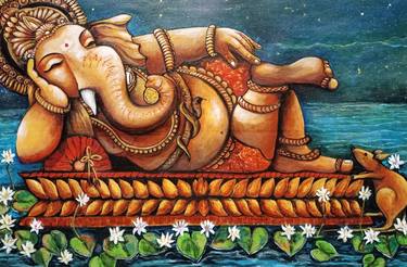 Original Figurative Religion Painting by Sreeja S Nair