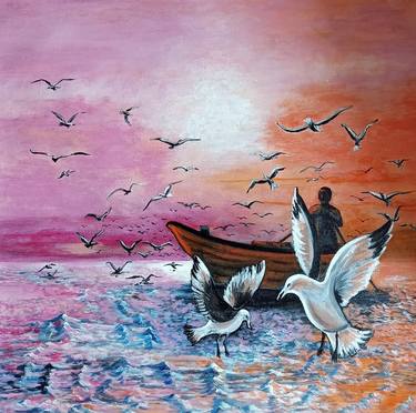 Original Seascape Paintings by Sreeja S Nair