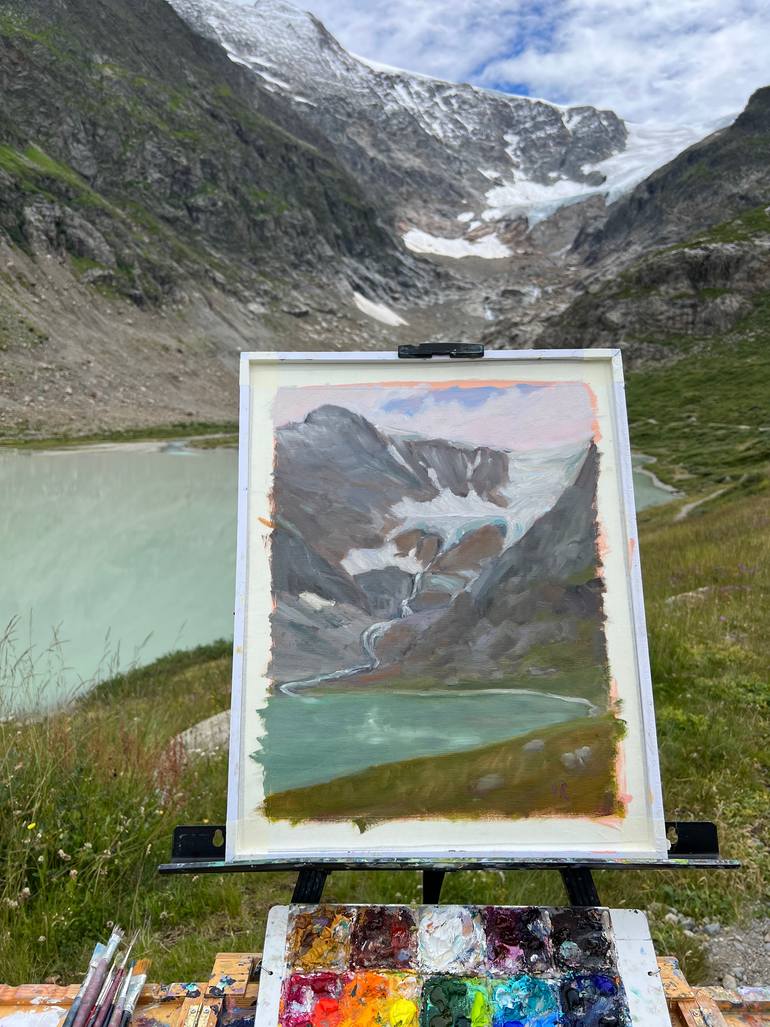 Original Impressionism Landscape Painting by Victoria Rechsteiner