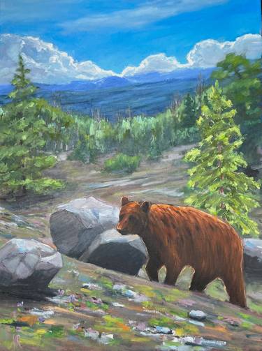 Yellowstone Grizzly oil painting thumb