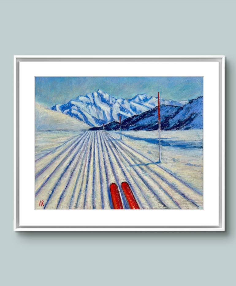 Original Expressionism Landscape Drawing by Victoria Rechsteiner