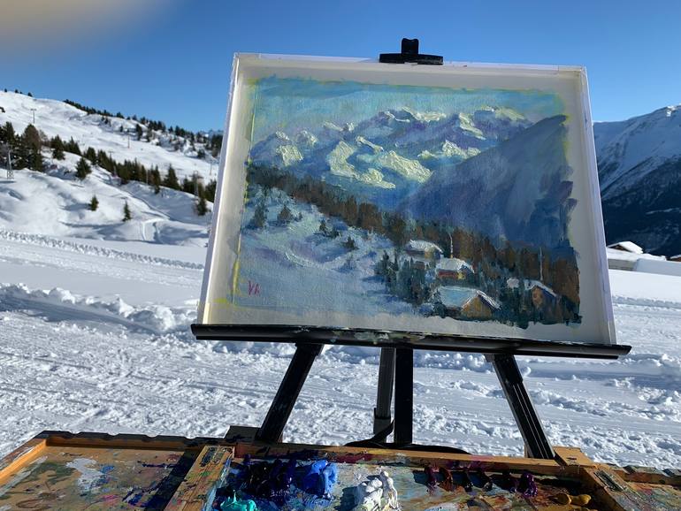 Original Impressionism Landscape Painting by Victoria Rechsteiner