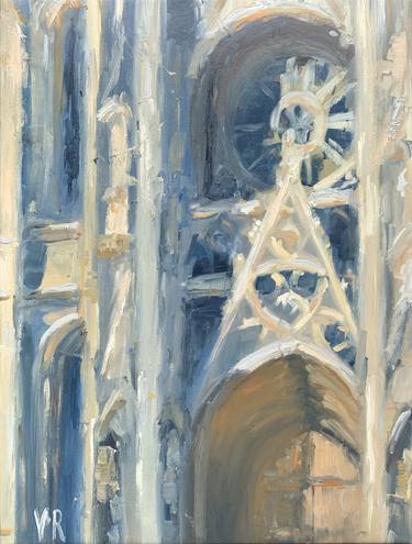 Following Monet:  Notre-Dame de Rouen Oil on Canvas thumb