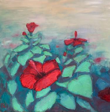 Original Abstract Floral Paintings by Victoria Rechsteiner