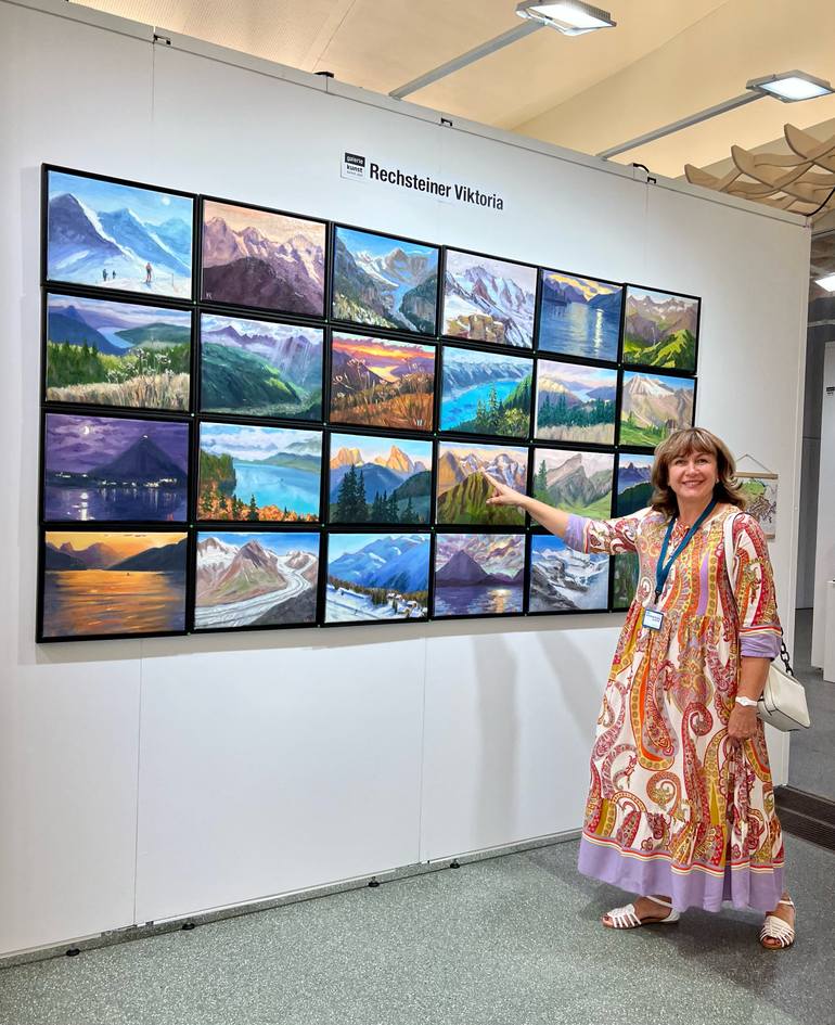 Original Abstract Landscape Painting by Victoria Rechsteiner